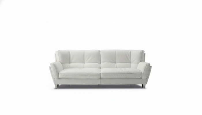 Luxus Sofa 3 Sëtz Couch Holz Miwwelen Drësëtzer Prianera Sofas Wäiss Couchen Lieder