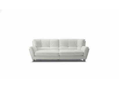 Luxus Sofa 3 Sëtz Couch Holz Miwwelen Drësëtzer Prianera Sofas Wäiss Couchen Lieder
