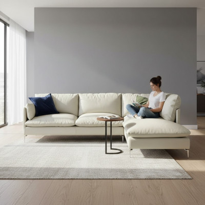 Eckcouch L-Form Lieder Luxus Design Couch Polster Canapéen Miwwelen nei