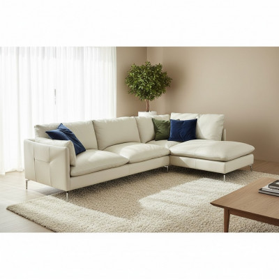 Eckcouch L-Form Lieder Luxus Design Couch Polster Canapéen Miwwelen nei