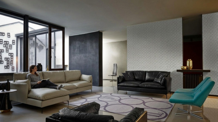 Perfekti Wunnzëmmer Set Besteet aus Ecksofa L Form an Sofa 2 Sëtzer