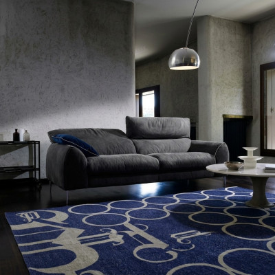 Dreisëtzer Sofa 3 Sëtzer Sofasen Polster Prianera Miwwelen Luxus Textil Couchen Gro.