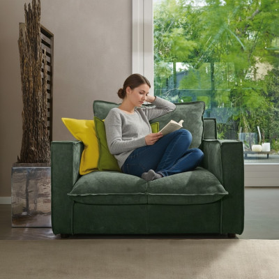 Fautteuil Këssen Miwwelen Relax Design Miwwelen Gréng Lounge Luxus Eenzelsetzeger Prianera