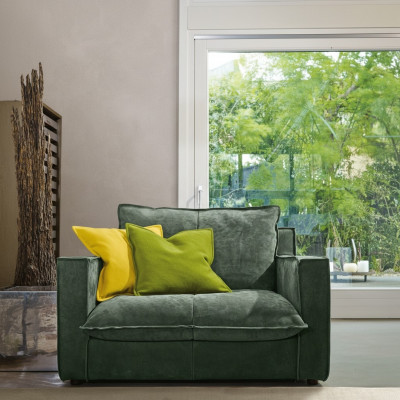 Fautteuil Këssen Miwwelen Relax Design Miwwelen Gréng Lounge Luxus Eenzelsetzeger Prianera
