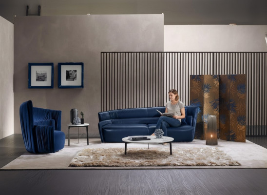 Luxus Canapé-Set Sofa Garnitur Sofas 3+1 Sëtz Fauteuil PRIANERA Sëtzgruppe
