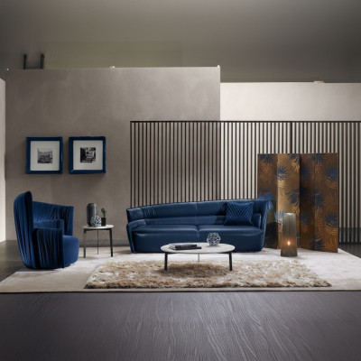 Luxus Canapé-Set Sofa Garnitur Sofas 3+1 Sëtz Fauteuil PRIANERA Sëtzgruppe