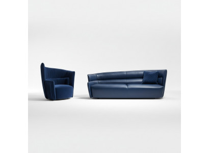 Luxus Canapé-Set Sofa Garnitur Sofas 3+1 Sëtz Fauteuil PRIANERA Sëtzgruppe