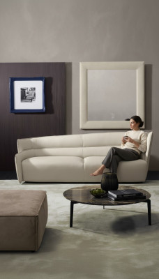 Canapé 3-Sëtz Sofa Lieder Wäiss Wunnzëmmermiwwel Sofas Couch Italienesch Prianera