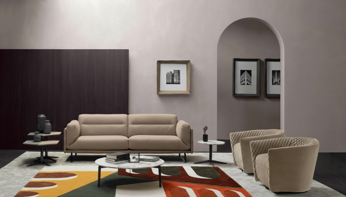 Sofagarnitur Couch Polster Ledersofa Italienesch Miwwelen Sofa Prianera