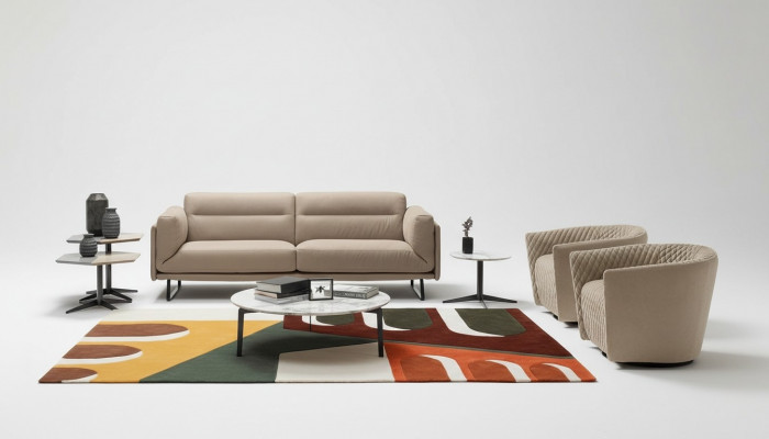 Sofagarnitur Couch Polster Ledersofa Italienesch Miwwelen Sofa Prianera