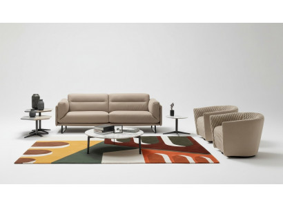 Sofagarnitur Couch Polster Ledersofa Italienesch Miwwelen Sofa Prianera