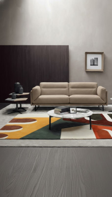 Luxus dräisëtzegt Sofa 3 Sëtz Sofaen Modern Miwwelen Couchen Beige Couch