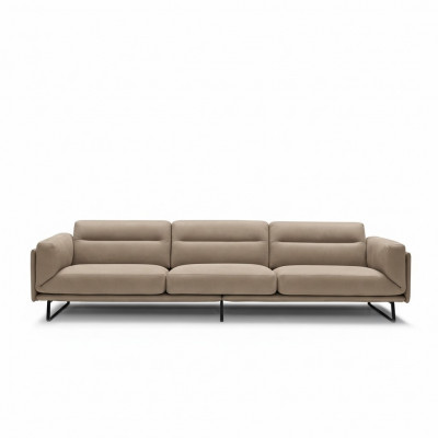 Sofa 4 Sëtzer Lieder Sofas Luxus Design Couch Beige Luxus Polster Véiersëtzer xxl
