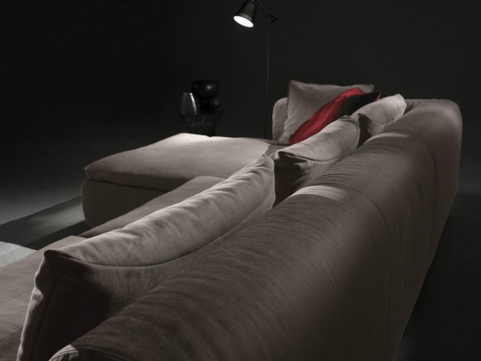 Eckcouch Couch Polstere Couchen Sofa L-Form Miwwel Gro Sofas Lieder