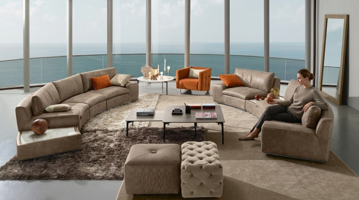 Villa Rond Canapé Design Wunnlandschaft Ronn Sofa Canapéen Miwwelen Eckcanapé