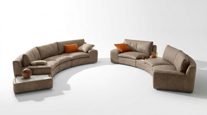 Villa Rond Canapé Design Wunnlandschaft Ronn Sofa Canapéen Miwwelen Eckcanapé