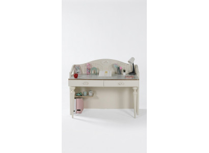 Schreibtisch Kinderzimmer Bücherregal 2tlg. Set Holz Regal Möbel Weiß