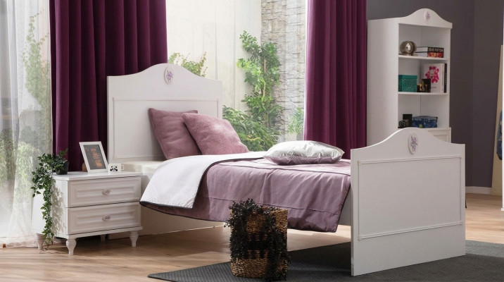 Jugendbett Kannerbett Kids Design Modern Wäiss Bett Kannerzëmmer Nei