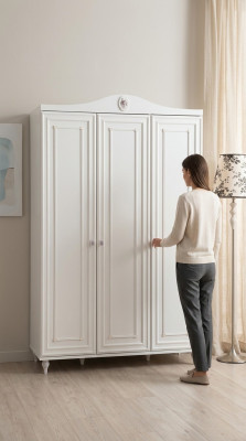 Garderobedesigner Schaf Édelt Holz Luxus Kannerzëmmer 140cm