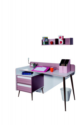 Schreifdësch Holz Rosa Dësch Schreifdëscher Regal Miwwelen Jugendzëmmer Design