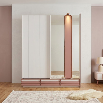 Garderobedesign Miwwelen Kannerzëmmer Wäiss Schaf Schlofzëmmer