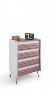 Kommode mat Spigel Holz Kommoden Miwwelen Schrack Kannerzëmmer Rosa Nei