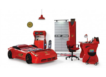Auto Set Bett Kleederschaf Kommode Schreifdësch Jong Miwwelen 4tlg.