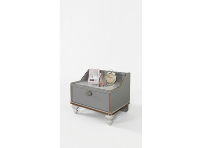 Nachttisch Design Kinderzimmer Luxus Tische Schlaf Zimmer Holz Grau