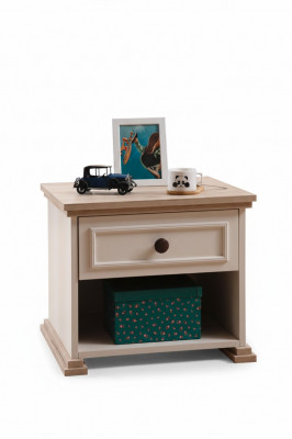 Design Modern Miwwelen Nopeschdësch Kanner Säitentabell Jugendzëmmer Beige Holz