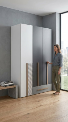 Schaf Modern Stil Schief Schaf Regal Kleederschaf Jugendzëmmer Holz