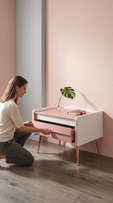 Design Nuetsdëscher Konsolen Bäizësch Holzkanner Nuetsdësch Kannerzëmmer
