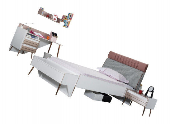 Design Better Kannerbett Jugendzëmmer Bett Kannerbett Miwwelen Holz Wäiss