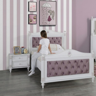Designer Bett Kommodë Nachttëschen Schlofzëmmer Jugendzëmmer Set Miwwelen 2tlg. Better