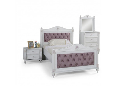 Designer Bett Kommodë Nachttëschen Schlofzëmmer Jugendzëmmer Set Miwwelen 2tlg. Better