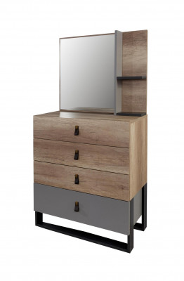 Kommode mat Spigel Holz Modern Luxus Design Jugendzëmmer Kommoden