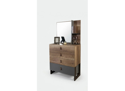 Kommode mat Spigel Holz Modern Luxus Design Jugendzëmmer Kommoden
