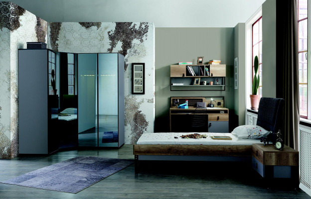 Schafftisch Braun Dësch Schlofkummer Jugendzëmmer Holz Miwwelen 131x63x109cm