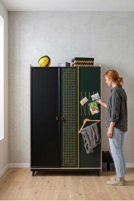 Schlofzëmmer Kleederschaf Design Jugend Kleederschief Blo Miwwelen Nei