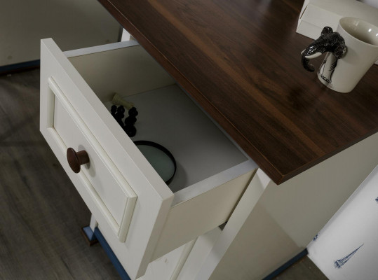 Design Modern Miwwel Nuetsdësch Kanner Bäistell Jugendzëmmer Wäiss Holz