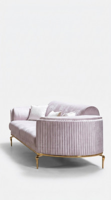 Luxus Dräisëtzer Sofa Couch modern Couchen Textil Stoff 234cm XXL