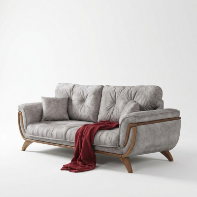 Luxus Dräisëtzer Modern Canapé Polster Miwwelen Grouss Canapée Sofas
