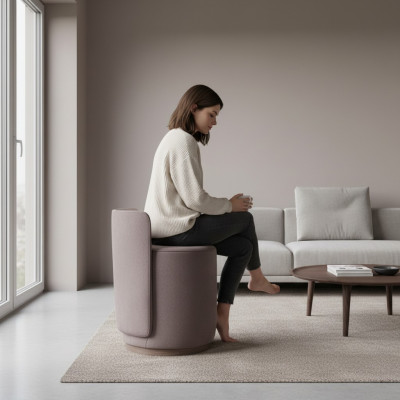 Design Sëtzbank Luxus Ottoman Toilettendësch Hocker Ronne gepolsterten Stull