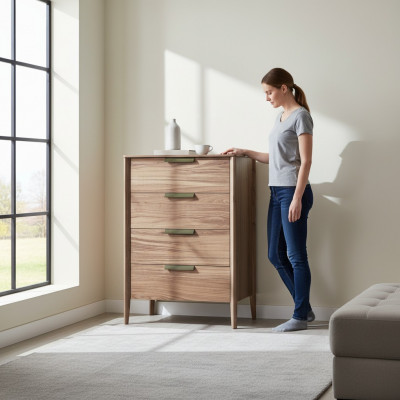 Kommode Héichschaf Holz Schief Konsolen Miwwelen Schaf Sideboard Schiefläden