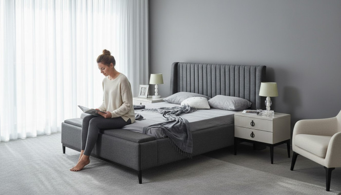 Bett Design Duebelbett Better Polster Schlofzëmmer Miwwelen Hotel Bettrahmen Gro