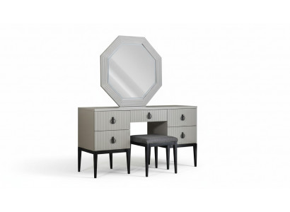 Schminkdësch mat Spigel Grousser Schlofzëmmer Design Konsol Hocker Nei