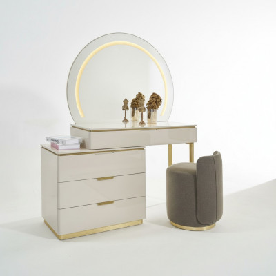 Schminktisch Set Konsole Spigel Schlofkummer Miwwelen Design Hocker Set Nei