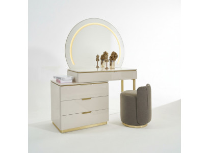Schminktisch Set Konsole Spigel Schlofkummer Miwwelen Design Hocker Set Nei