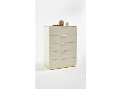 Kommode Beige Holz Luxus Héichschaf Konsol Schief Miwwelen Sideboard Schaf