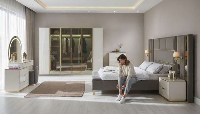 Kleederschaaf, Schaf, Luxus, Holz, Schief, Miwwelen, Design, Luxus, Miwwelen, Schlofzëmmer
