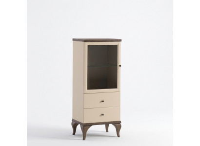 Glas Schaf Sall Schief Anrichte Beige Vitrine Miwwelen Holz